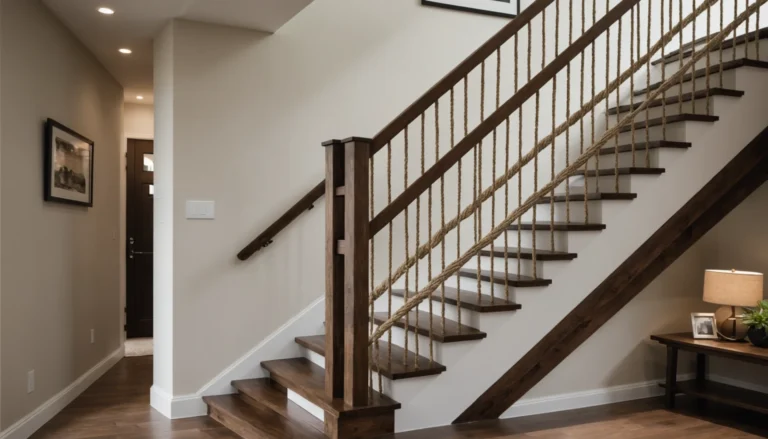garde corps en corde pour escalier