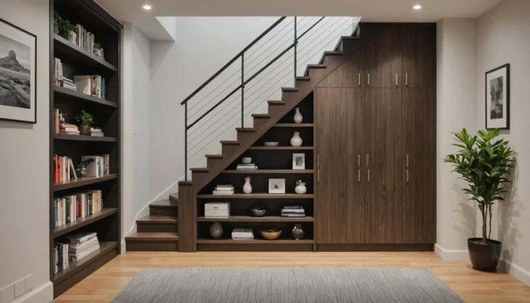 idées de vestiaire sous escalier