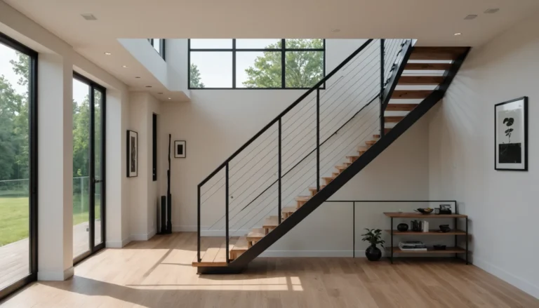 plan avec escalier droit