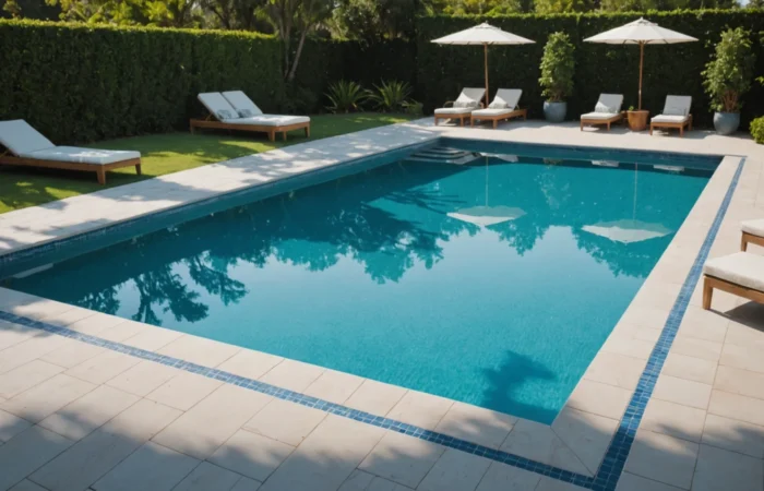 margelle piscine en carrelage